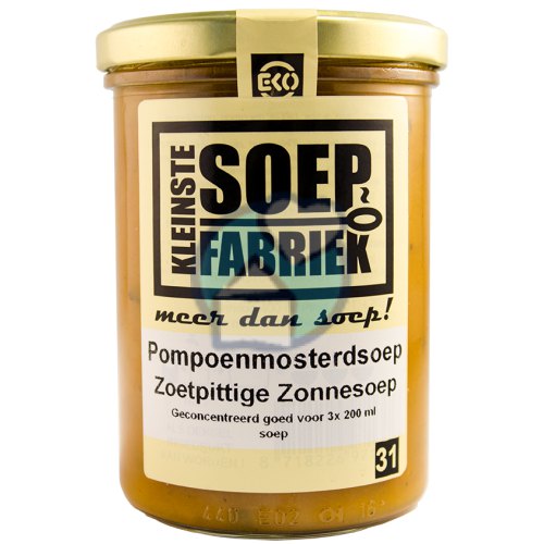 Kleinste Soep Fabriek Pompoen Mosterd Soep Biologisch