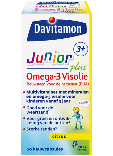 Junior Plus Omega3 Visolie Davitamon 60 capsules kopen Gezondheid aan huis