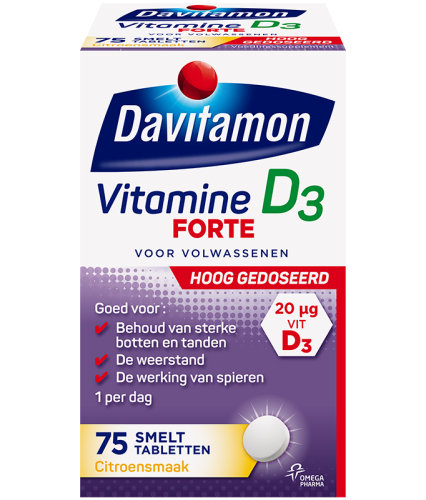 Davitamon Vitamine D3 Forte voor Volwassenen