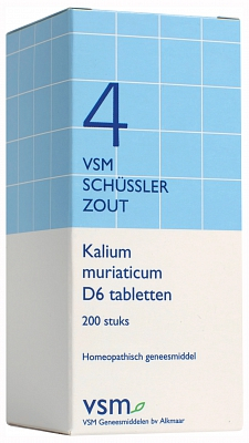 VSM Kalium Muriaticum D6 Schussler 4 200 tabletten