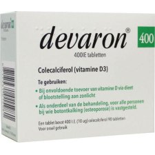 Vitamine D3 400IE Devaron 90 tablets - Gezondheid aan huis - English