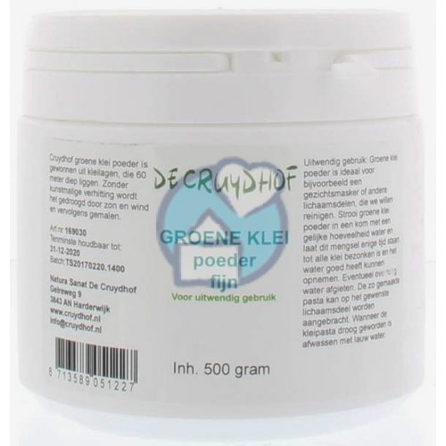 500 gram De Cruydhof / Natura Sanat Groene Klei Poeder Fijn 