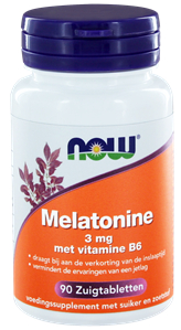 NOW Melatonine 3 mg met Vitamine B6 90 lozenges
