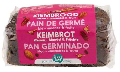 400 gram Terrasana Kiembrood Tarwe, Amandelen & Fruit Biologisch