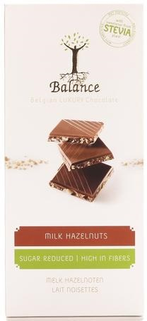 85 gram Balance Chocolade Stevia Tablet Melk Hazelnoot