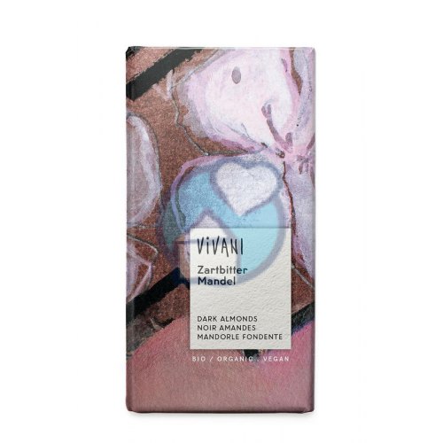 100 gram Vivani Chocolade Puur 55% met Amandelen Biologisch