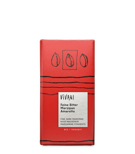 Vivani Chocolade Puur 60% met Marsepein & Amaretto Biologisch 100 Gramm