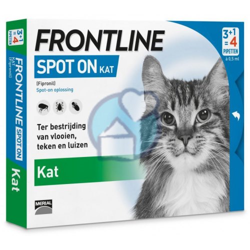 Frontline Spot On Kat (vlooien, teken & luizen) 4 Stücke