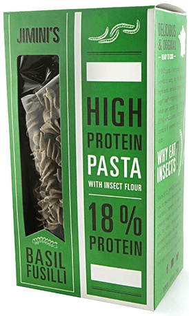 Jimini's High Protein Pasta with Insect Flour Basil Fusilli 200 gram