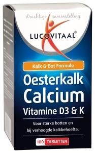 100 Tabletten Lucovitaal Oesterkalk Calcium met Vitamine D3 & K