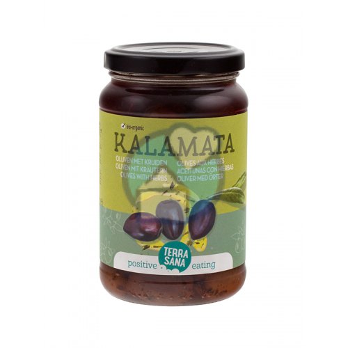 345 gram Terrasana Kalamata Olijven met Kruiden Biologisch