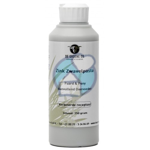 De Groene Os Veterinair Zink Zwavelpasta voor Paard en Pony 250 gram