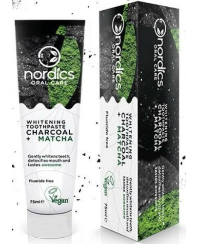 Nordics Oral Care Whitening Toothpaste Charcoal & Matcha Fluoridevrij