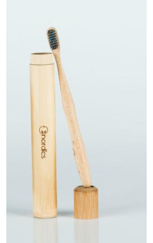 1 exemplaar Nordics Oral Care Bamboe Tandenborstelhouder Travel Case