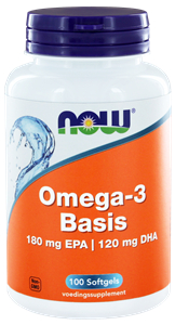 100 Softgels NOW Omega-3 Basis 180 mg EPA - 120 mg DHA