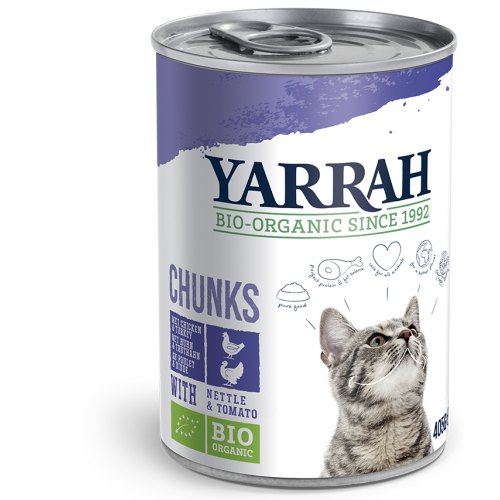 kattenvoer-chunks-met-kip-kalkoen-biologisch-yarrah-405-gram
