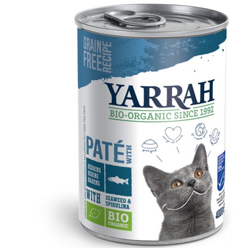 400 gram Yarrah Kattenvoer Paté met Vis Biologisch