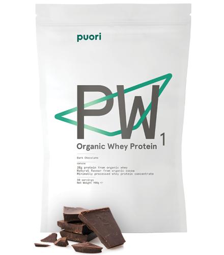 Puori PW1 Organic Whey Protein Dark Chocolate Biologisch 900 gram