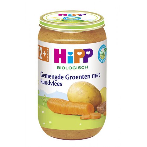 HiPP Gemengde Groenten met Rundvlees vanaf 12 maanden Biologisch