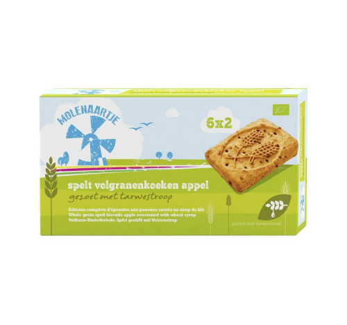 Molenaartje Spelt Volgranenkoeken Appel Biologisch