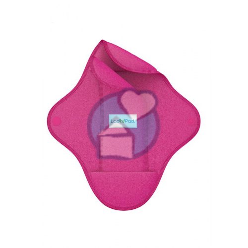 LadyPad Wasbaar Maandverband Pad & Liner Fuchsia maat L