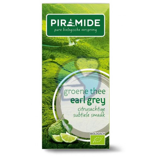 Piramide Groene Thee Earl Grey Biologisch 20 Beutel