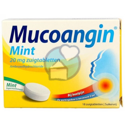 Sanofi Mucoangin Mint Suikervrij 18 lozenges