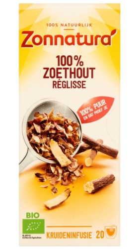 Zonnatura 100% Zoethout Thee Biologisch 20 Tüte