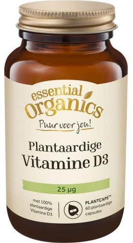 60 capsules Essential Organics Puur Plantaardige Vitamine D3 25 mcg