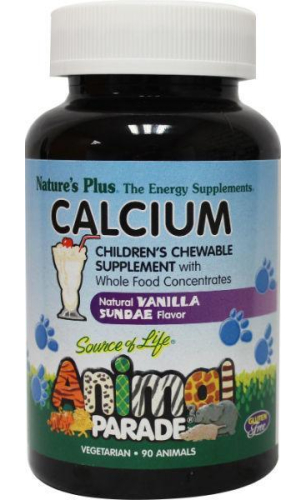 Natures Plus Animal Parade Calcium met Vanillesmaak 90 Kautabletten