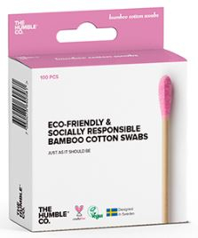 The Humble Co. Wattenstaafjes Bamboe Roze 100 Stücke