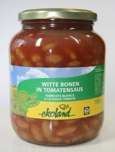 Ekoland Witte Bonen in Tomatensaus 700 Gramm