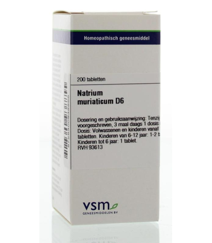 VSM Enkelvoudige Homeopathie Natrium Muriaticum D6