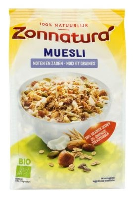 375 gram Zonnatura Muesli Noten & Zaden Biologisch