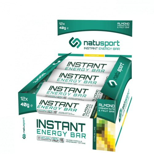 12 x 40 Gramm Natusport Instant Energy Bar Citrus Lime