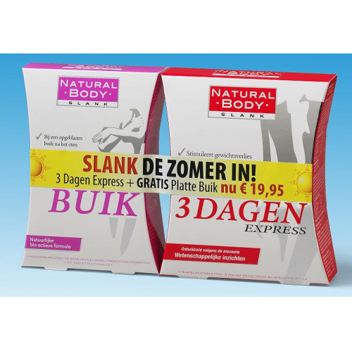 Natural Body Slank 3 Dagen Express COMBI Platte Buik 1 combipackage