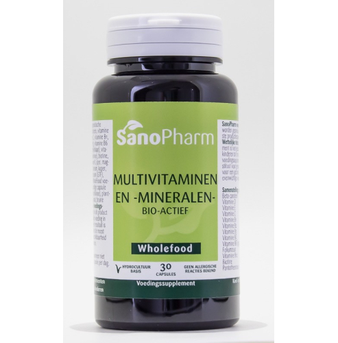 30 capsules SanoPharm Wholefood Multivitaminen en Mineralen