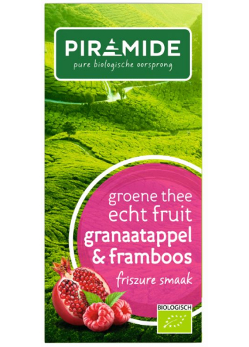 Piramide Groene Thee Granaatappel & Framboos Biologisch
