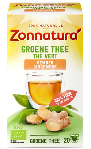 Zonnatura Groene Thee & Gember Biologisch 20 Tüte