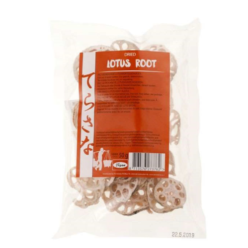 50 gram Terrasana Lotus Root Dried (Lotusschijfjes Gedroogd)