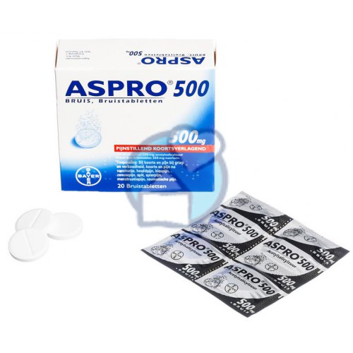 Aspro Aspro Bruis 500 mg 20 effervescent tablets