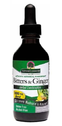 60 Ml Natures Answer Bitters & Ginger Bitterstoffen & Gember