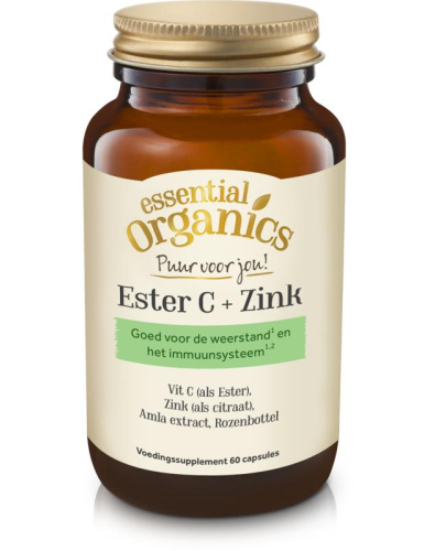 60 capsules Essential Organics Puur Ester C + Zink