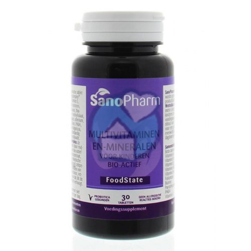 30 tabletten SanoPharm Multivitaminen en Mineralen voor Kinderen
