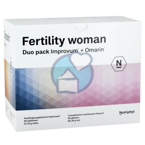 60 tabletten + 60 capsules Nutriphyt Fertility Woman Duo Pack Improvum en Omarin