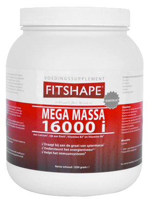 2500 gram Fitshape Mega Massa 16000 i Chocolade