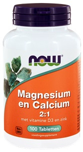 NOW Magnesium en Calcium 2:1 100 tablets