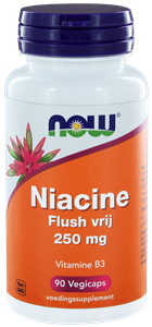 NOW Niacine Flush Vrij 250 mg 90 capsules
