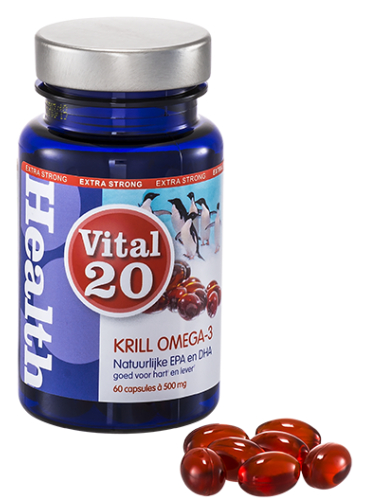 Krill Omega3 500 mg Vital20 60 softgels kopen Gezondheid aan huis