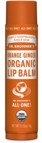 Dr. Bronner's Organic Lip Balm Orange Ginger 4 Gramm